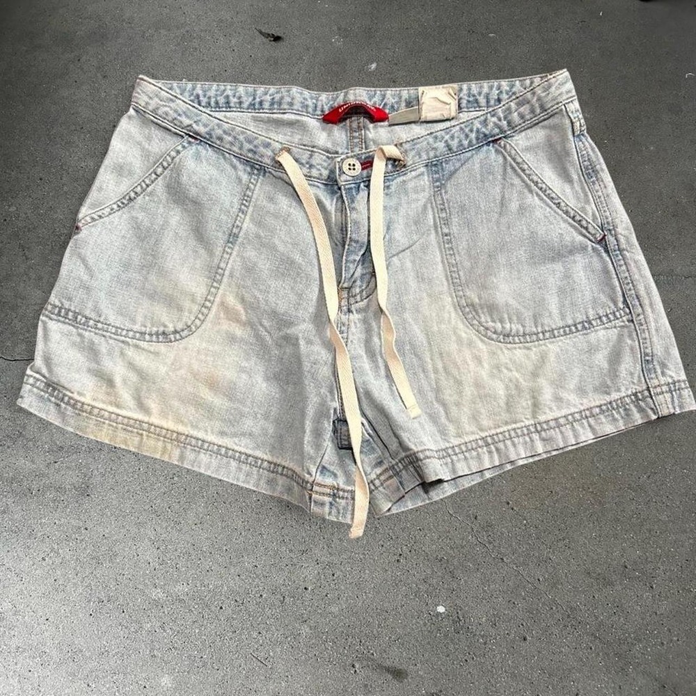 Y2K women's Unionbay denim light wash grunge micro shorts Size 5
